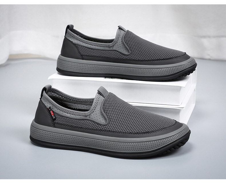 Atmungsaktive Herren-Freizeitschuhe aus Mesh zum Hineinschlüpfen detail 3