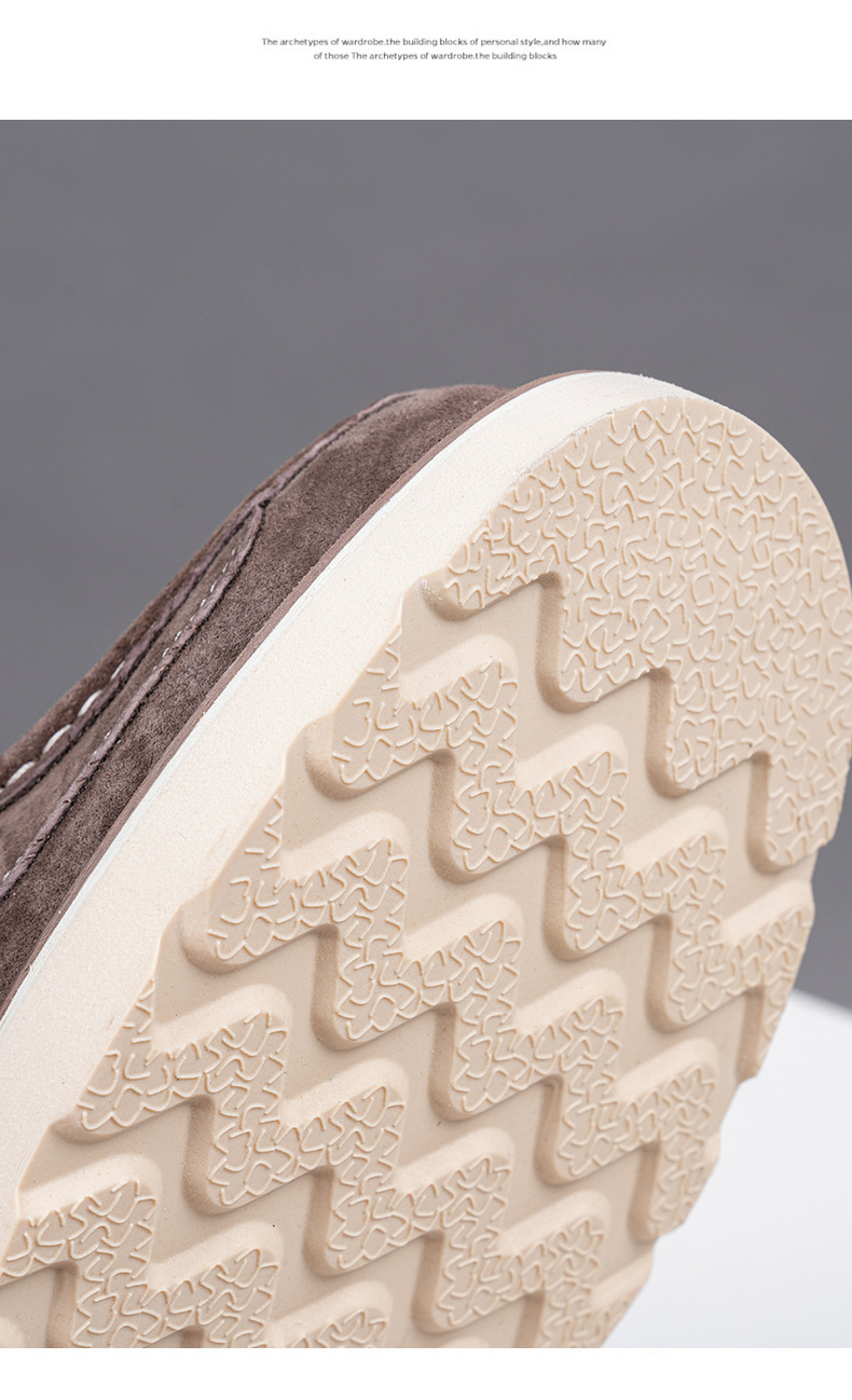 Men's Suede Lace-Up Moc Toe Casual Shoes detail 5