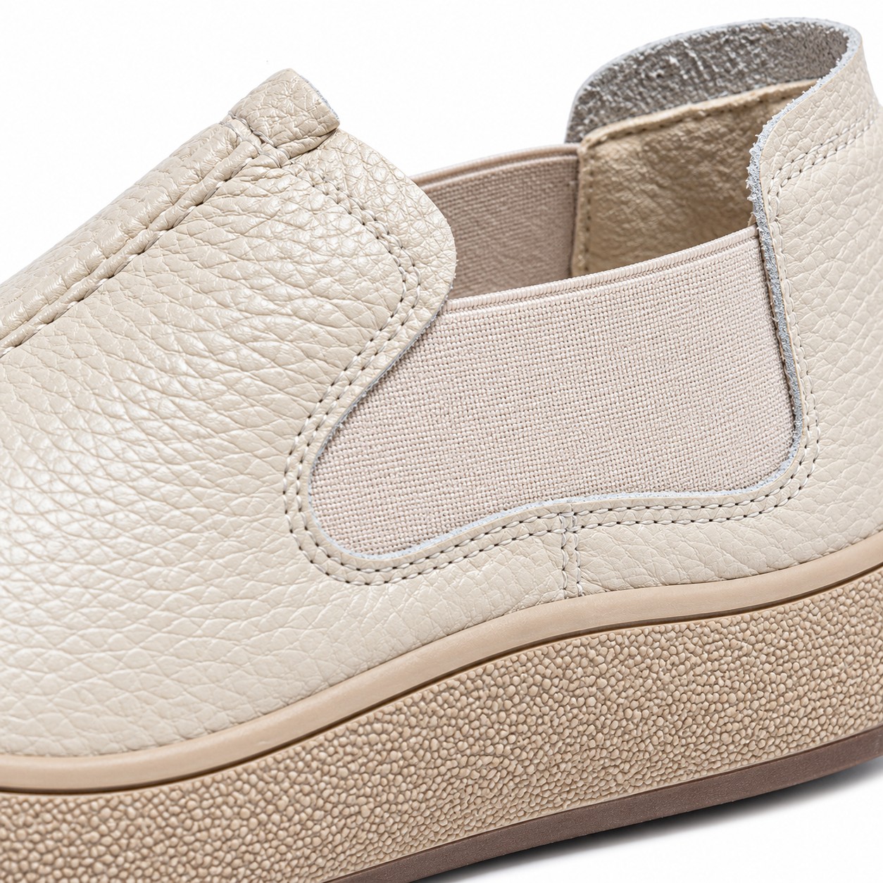 Women's Full-Grain Leather Wide Toe Box Slip-On Casual Shoes 8