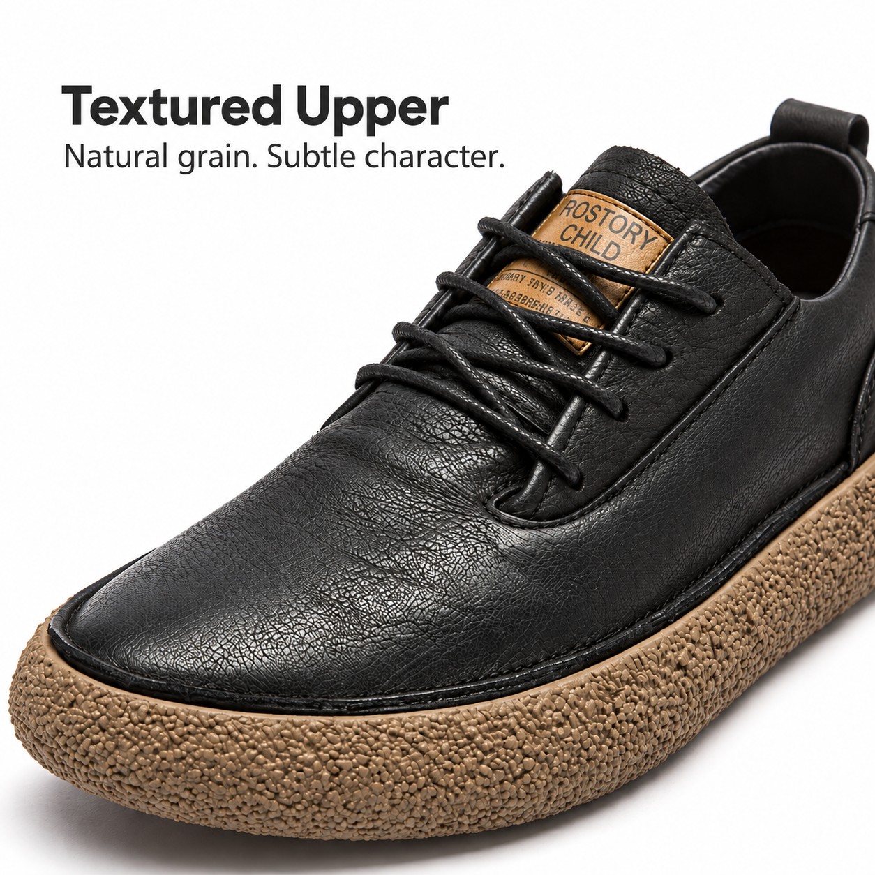Men's Full-Grain Leather Chunky-Sole Lace-Up Casual Shoes detail 1
