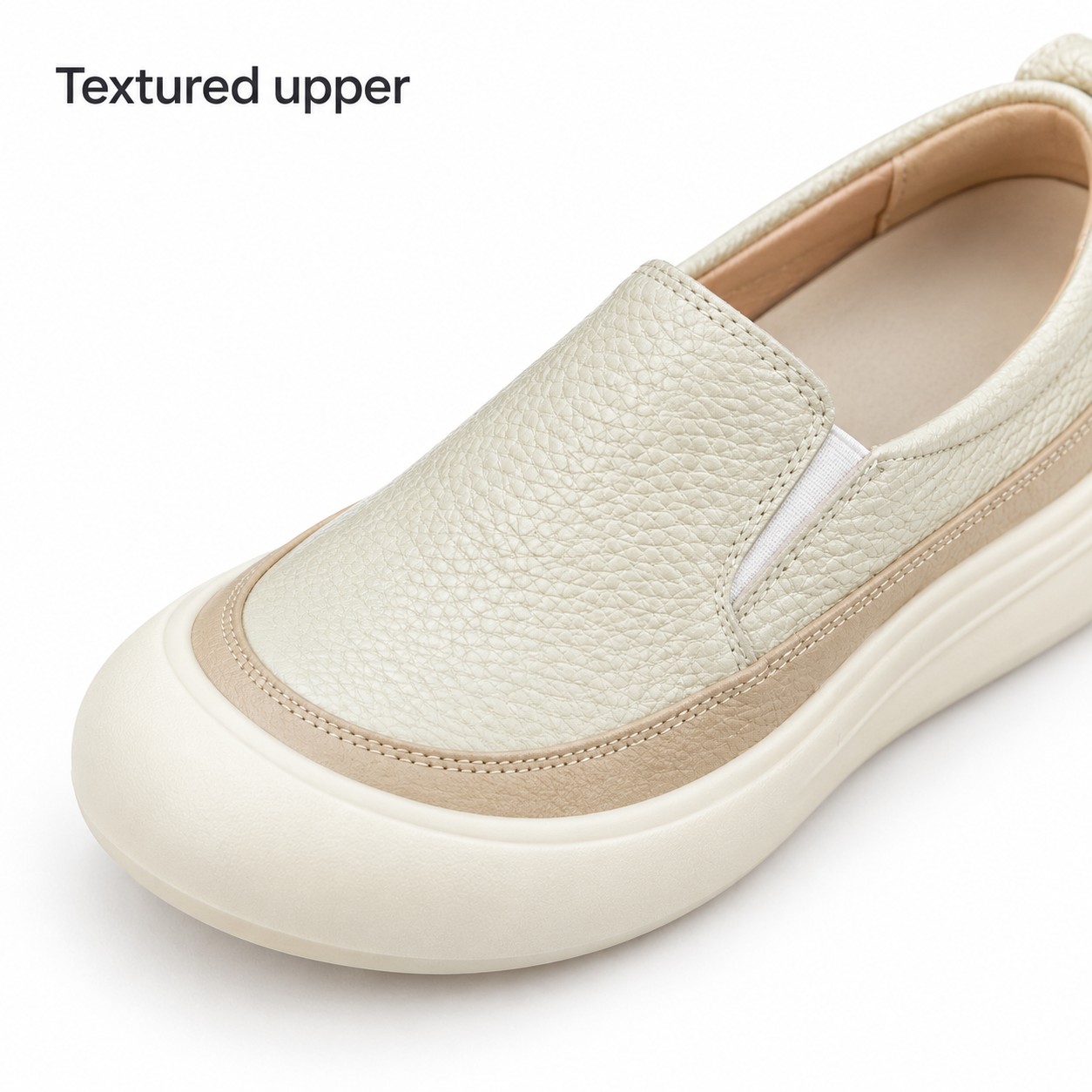 Women's Full-Grain Leather Platform Slip-On Casual Shoes detail 1