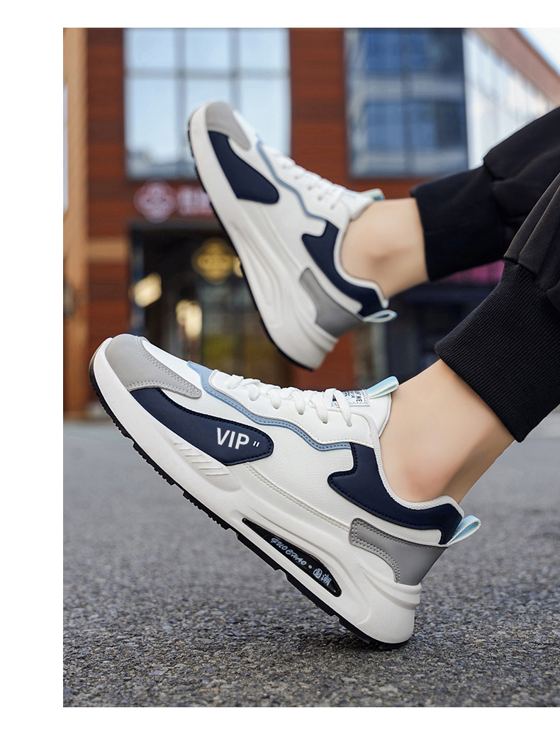 Scarpe casual da uomo stringate e ammortizzate con motivo color block detail 4