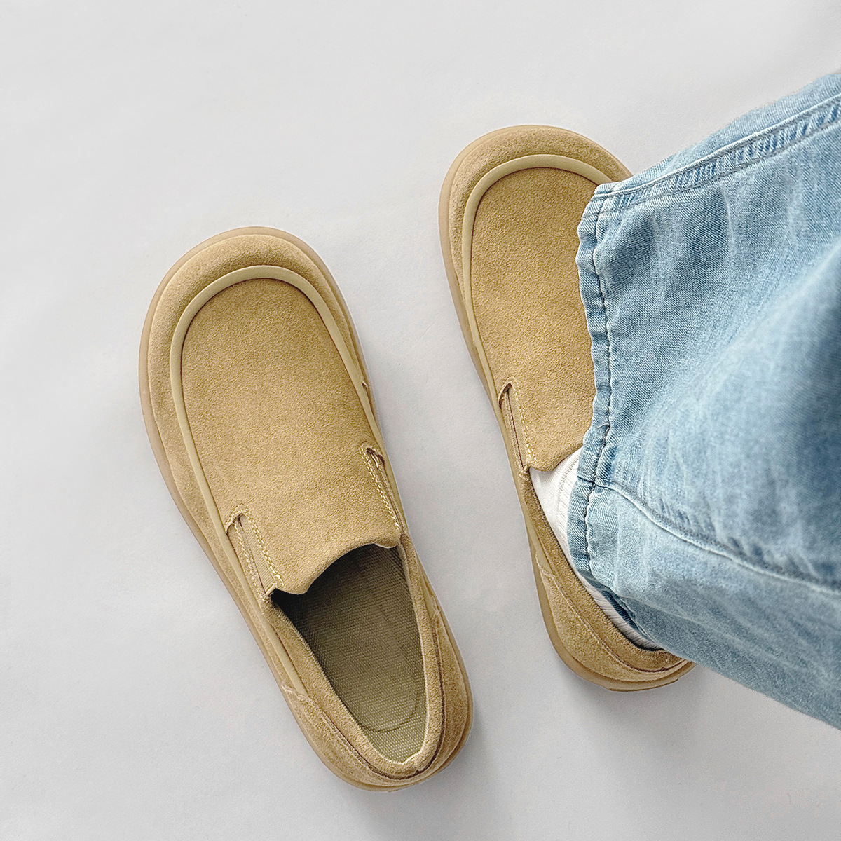 Casual slip-on herenschoenen van suède 2