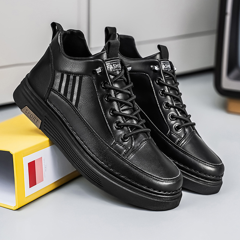 Rutschfeste PU-Leder-Freizeitschuhe für Herren 4
