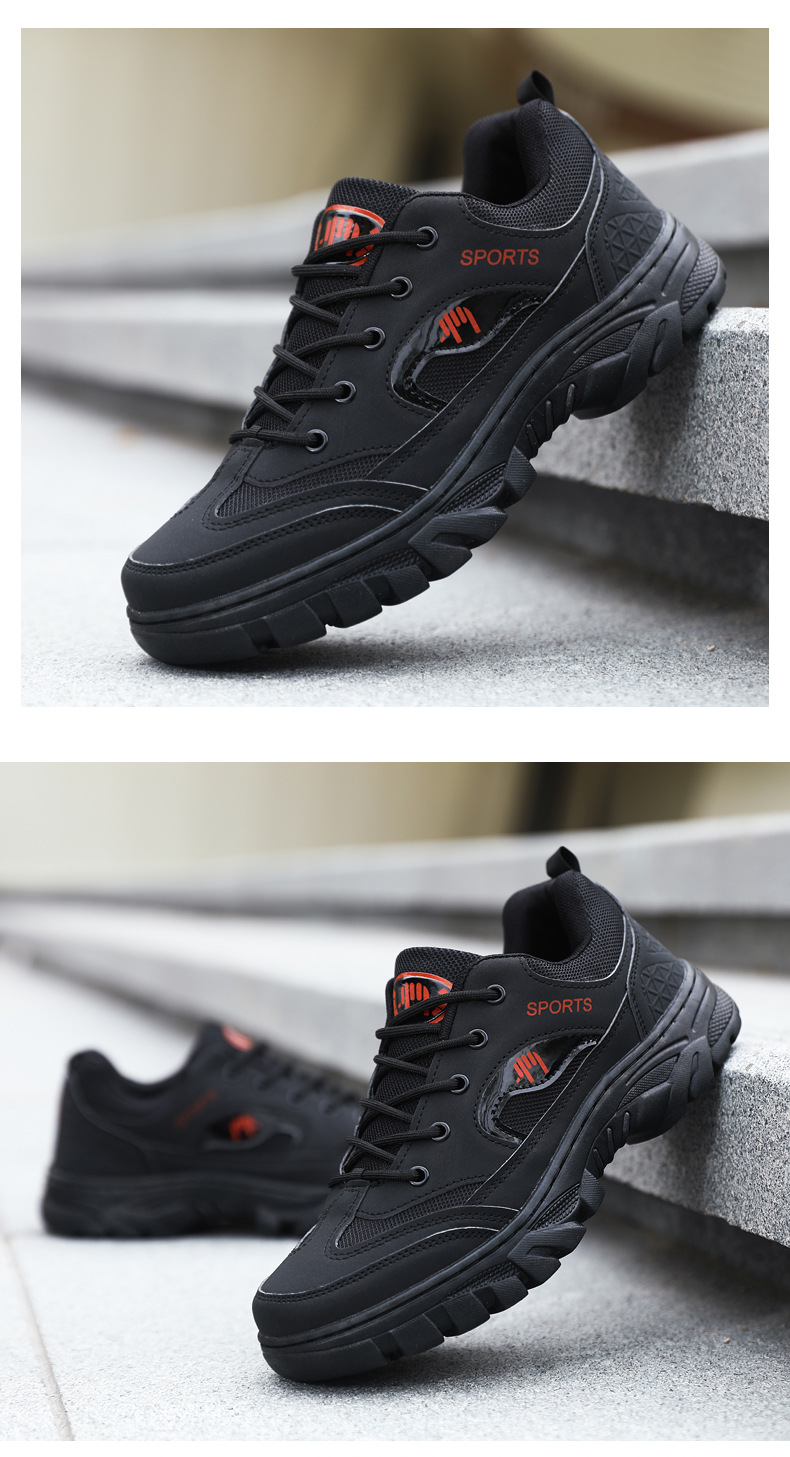 Atmungsaktive rutschfeste Herren-Sportschuhe zum Schnüren für draußen detail 13
