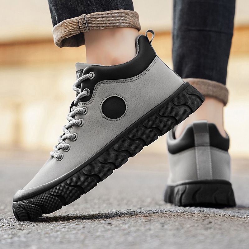 Men's Colorblock Non-Slip Platform Casual Shoes detail 9