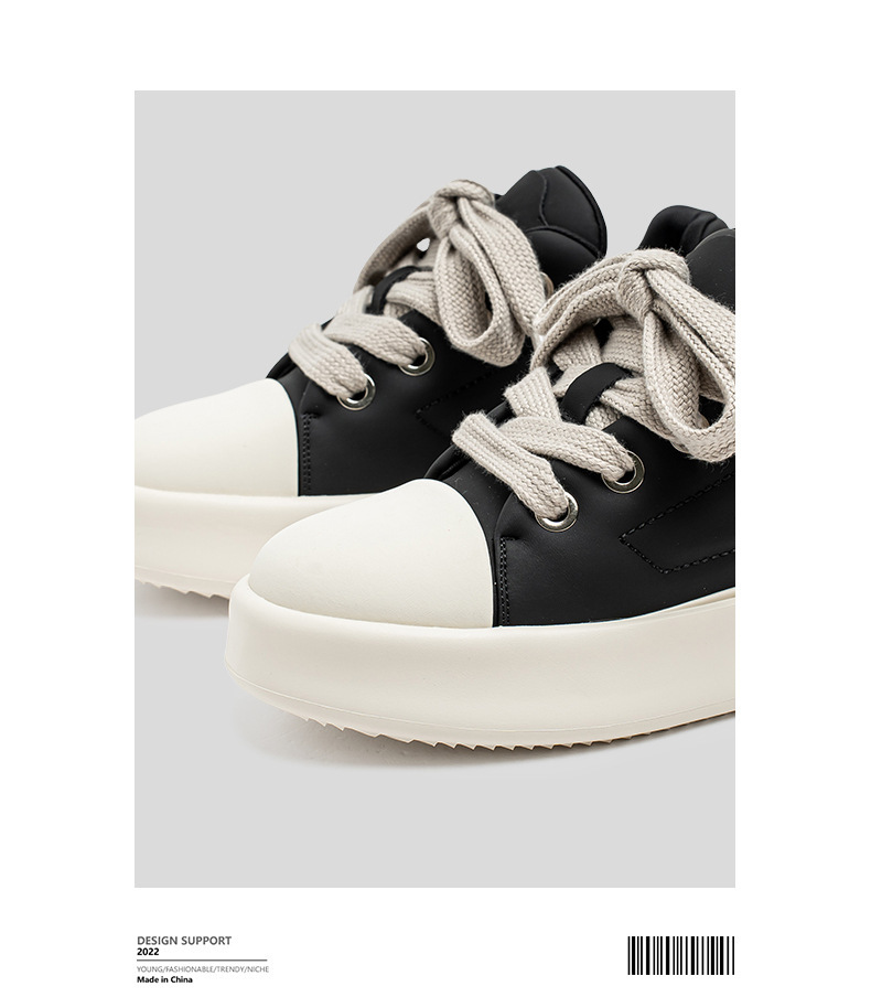 Unisex Platform Cushioned Lace-Up Casual Shoes detail 3