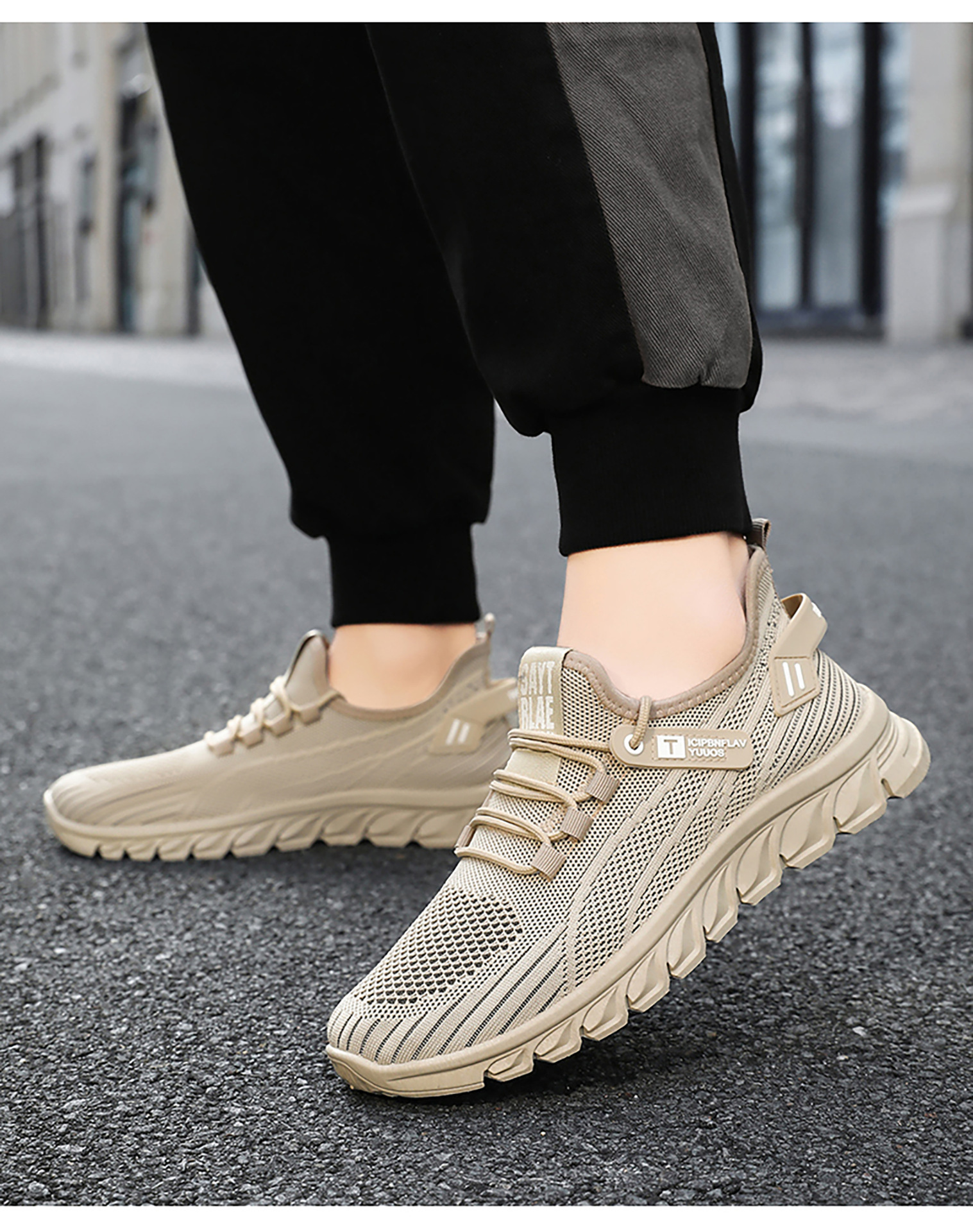 Lichte en ademende mesh hardloopschoenen voor heren detail 12