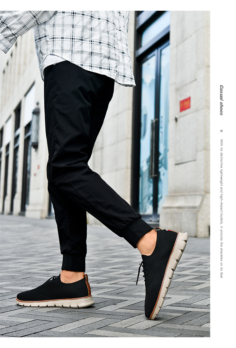 Leichte, atmungsaktive Strick-Freizeitschuhe für Herren detail 4