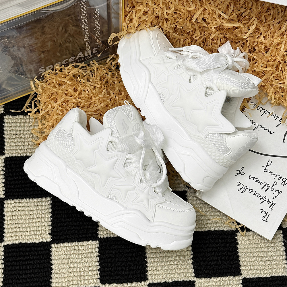 Women's Chunky Platform Lace-Up Casual Shoes detail 7
