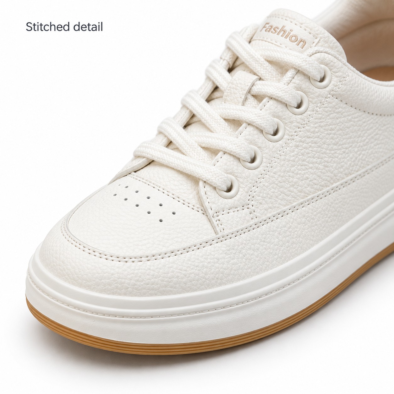 Unisex Full-Grain Leather Platform Lace-Up Casual Shoes detail 2