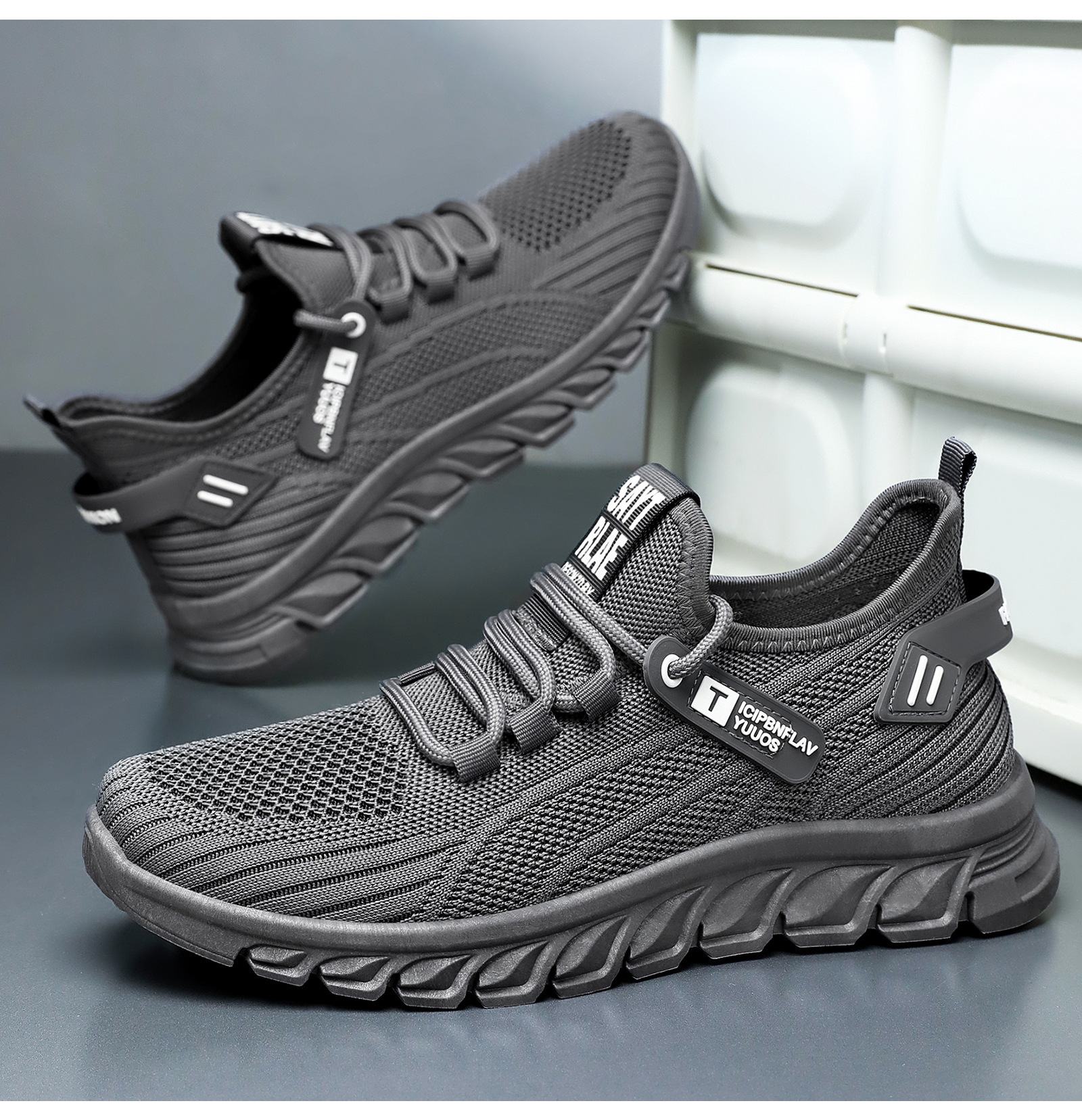 Lichte en ademende mesh hardloopschoenen voor heren detail 8