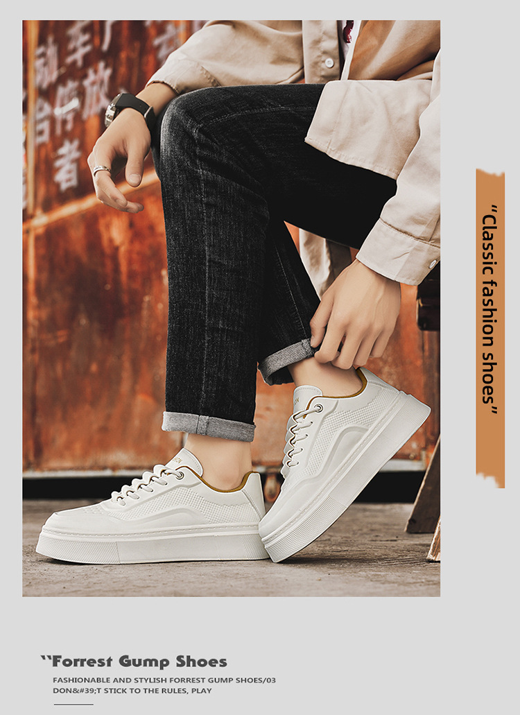 Klobige Schnür-Sneaker für Herren mit Plateausohle, Freizeitschuhe detail 3