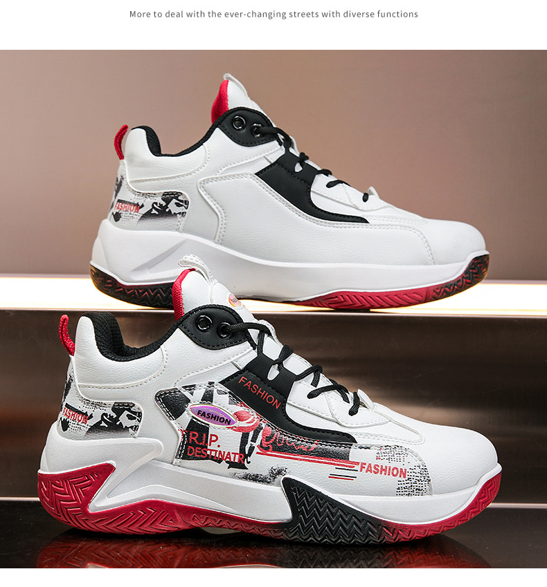 Gedämpfte rutschfeste Herren-Sneaker mit Grafikprint detail 7