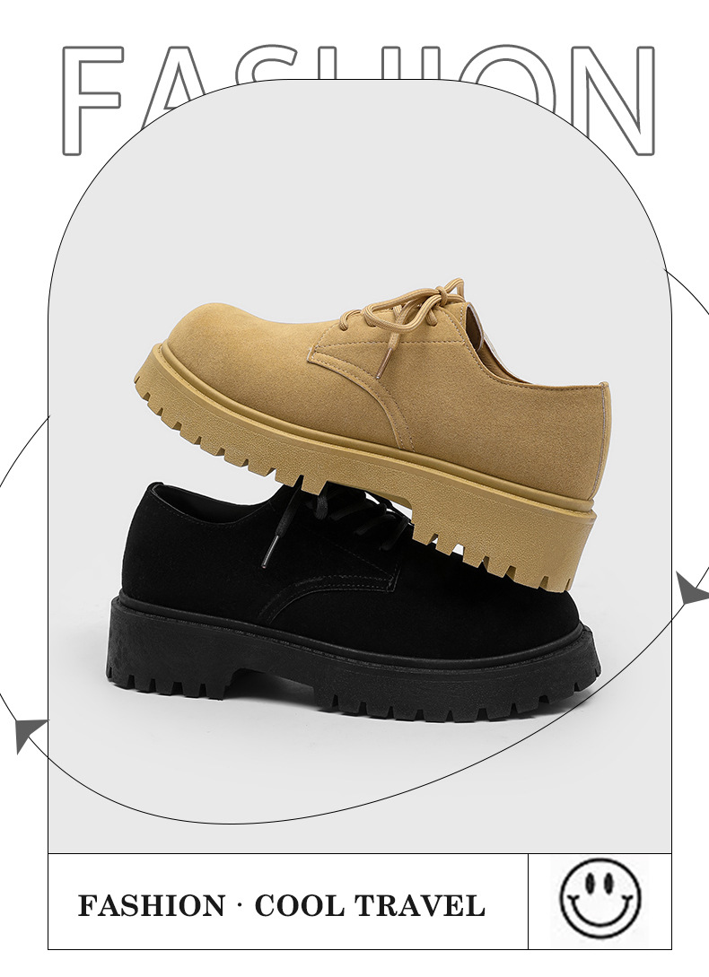 Men's Chunky Platform Lace-Up Casual Shoes detail 1