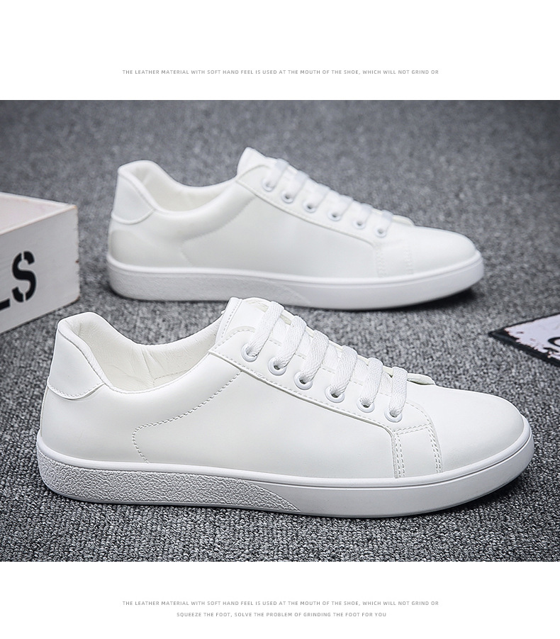 Minimalistische PU-Leder Freizeitschuhe für Herren zum Schnüren detail 6
