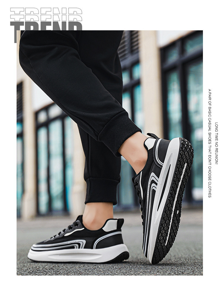 Sneakers casual da uomo traspiranti in mesh con lacci detail 6