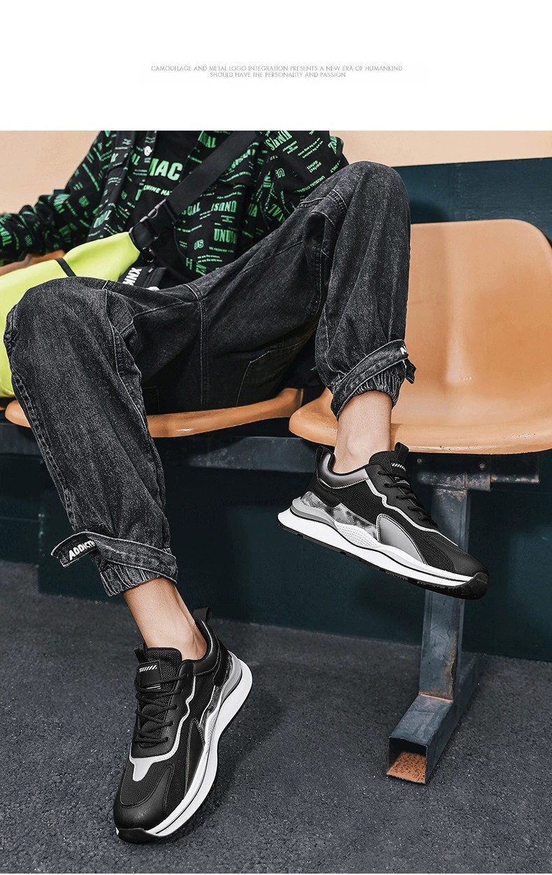 Atmungsaktive Herren-Sportschuhe mit Schnürung & Dämpfung detail 5