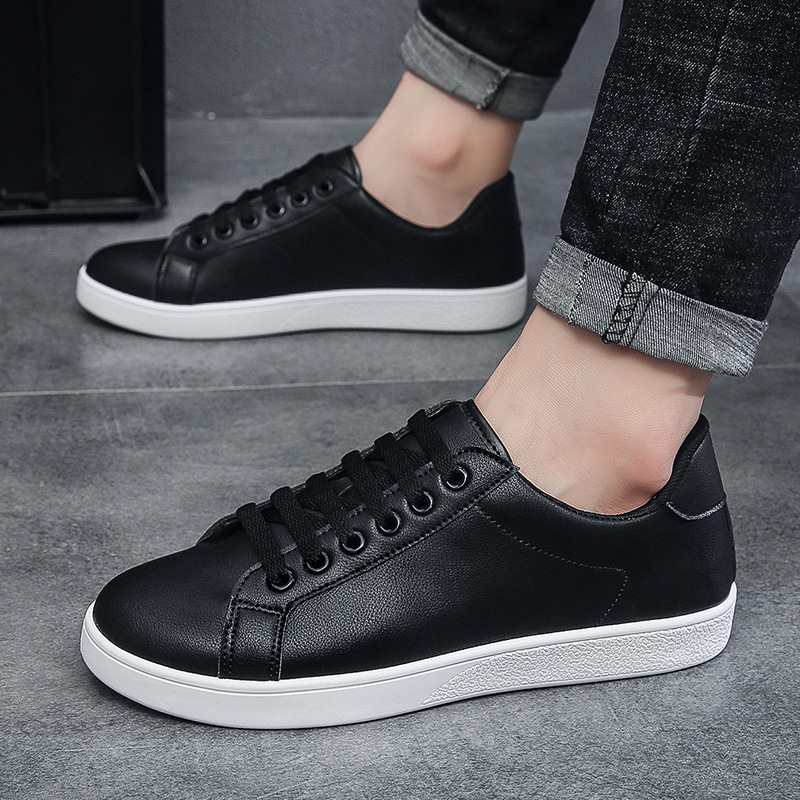 Minimalistische PU-Leder Freizeitschuhe für Herren zum Schnüren 4