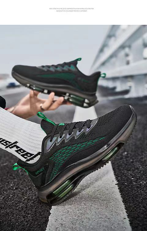 Atmungsaktive Herren-Laufschuhe mit dämpfender Plateausohle detail 10