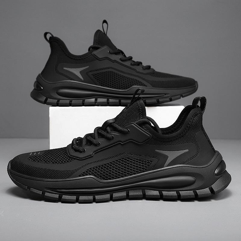 Scarpe da corsa da uomo traspiranti in mesh leggere stringate 3