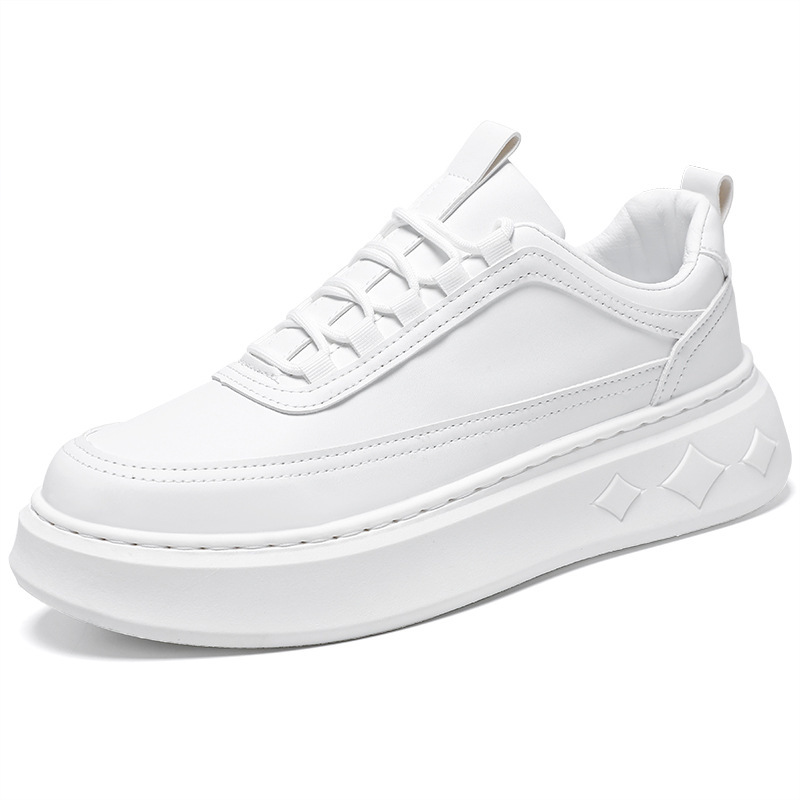 Herren Plateau-Freizeitschuhe aus Leder mit Dämpfung 6