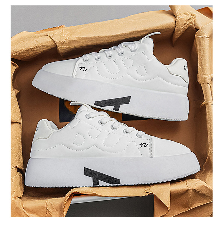 Chaussures casual à plateforme et lacets pour homme à semelle épaisse detail 6