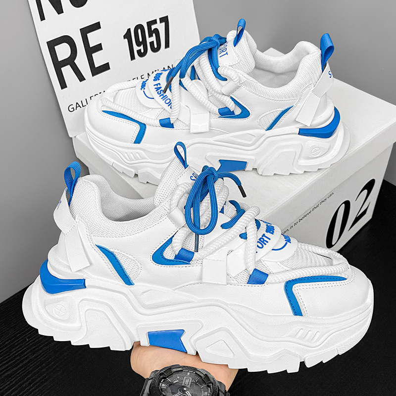 Atmungsaktive Chunky Plateau-Sneaker aus Mesh für Herren 3