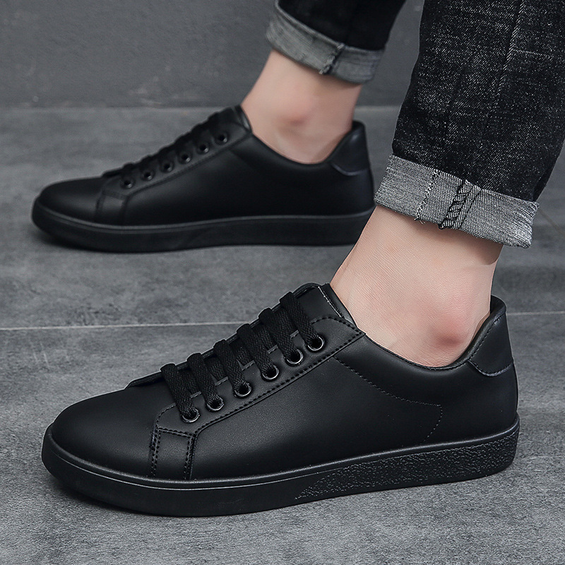 Minimalistische PU-Leder Freizeitschuhe für Herren zum Schnüren 3