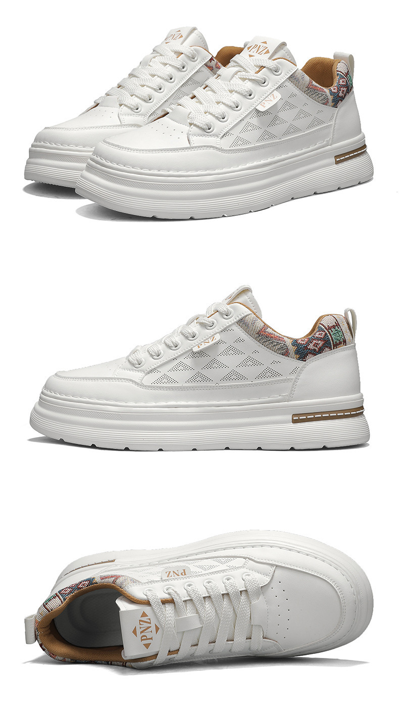 Leichte Plateau-Freizeitschuhe für Herren mit Schnürung detail 9