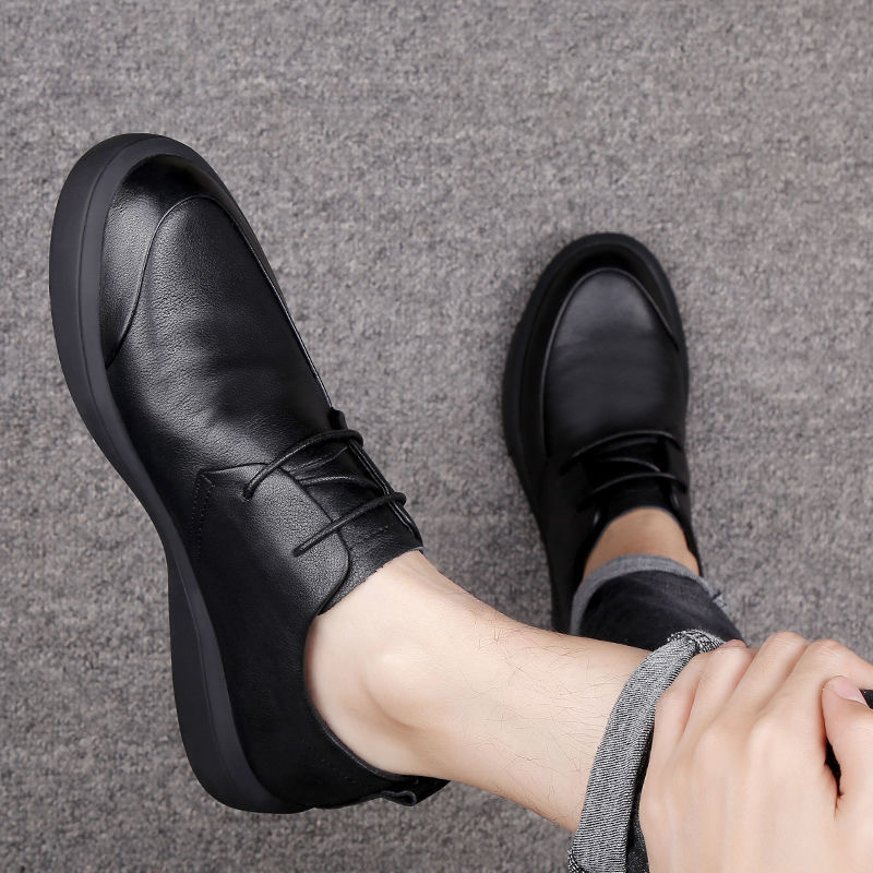 Rutschfeste Herren-Freizeitschuhe aus echtem Leder mit Schnürung