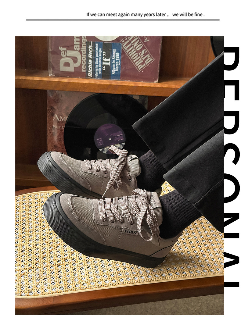 Men's Breathable Canvas Lace-Up Casual Shoes detail 18