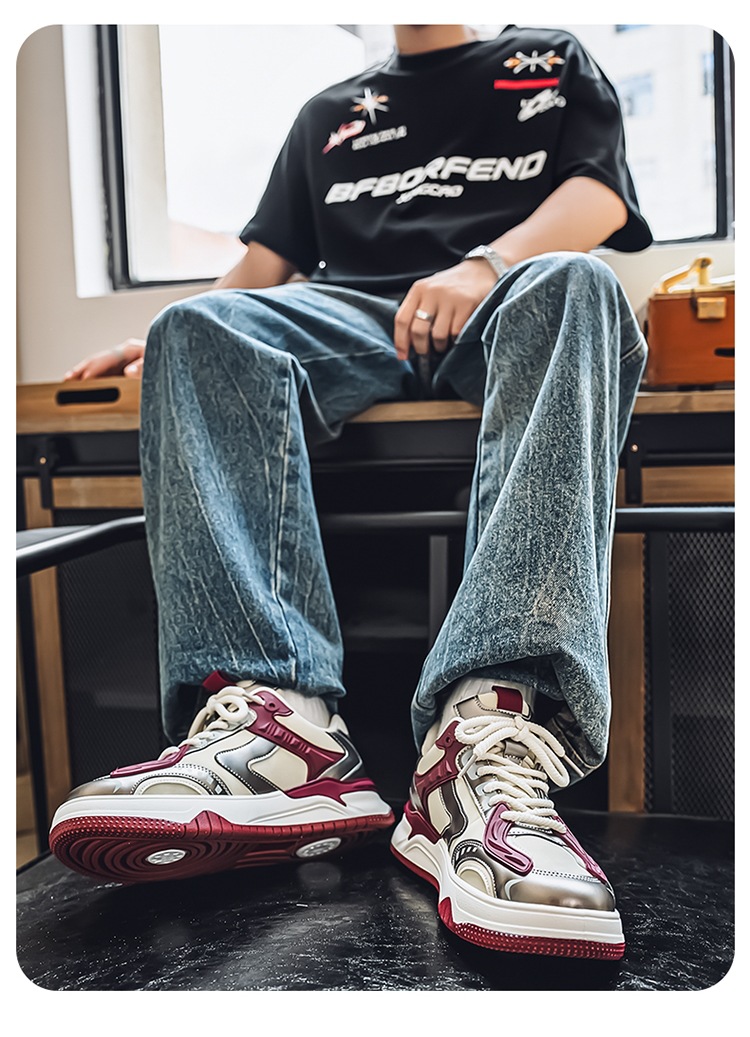 Plateau-Sneaker für Herren mit Colorblock & Schnürung detail 12