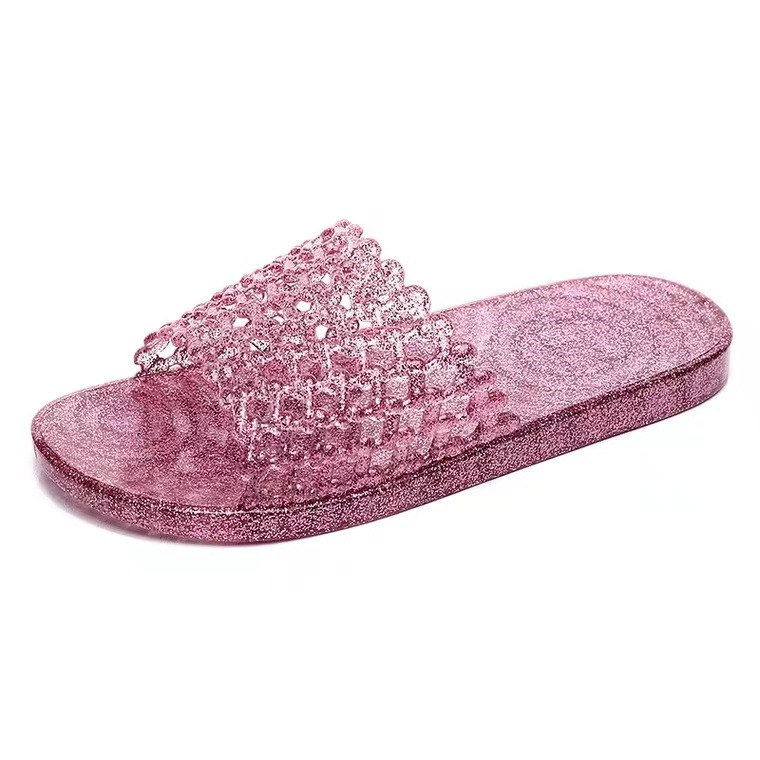 Women's Glitter Breathable PVC Open-Toe Slippers 6