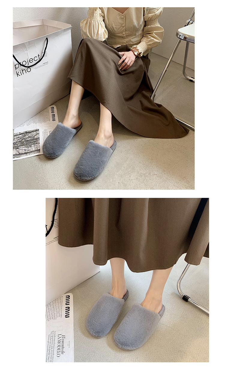 Women's Cozy Warm Plush Slip-On Slippers detail 2