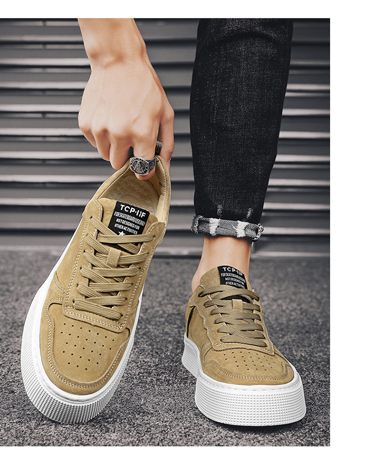 Atmungsaktive Herren-Skateschuhe mit Schnürung & Plateau detail 2