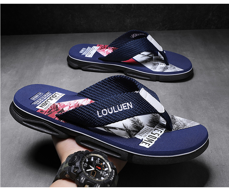 Men's Cushioned Lightweight Beach Flip-Flops detail 5