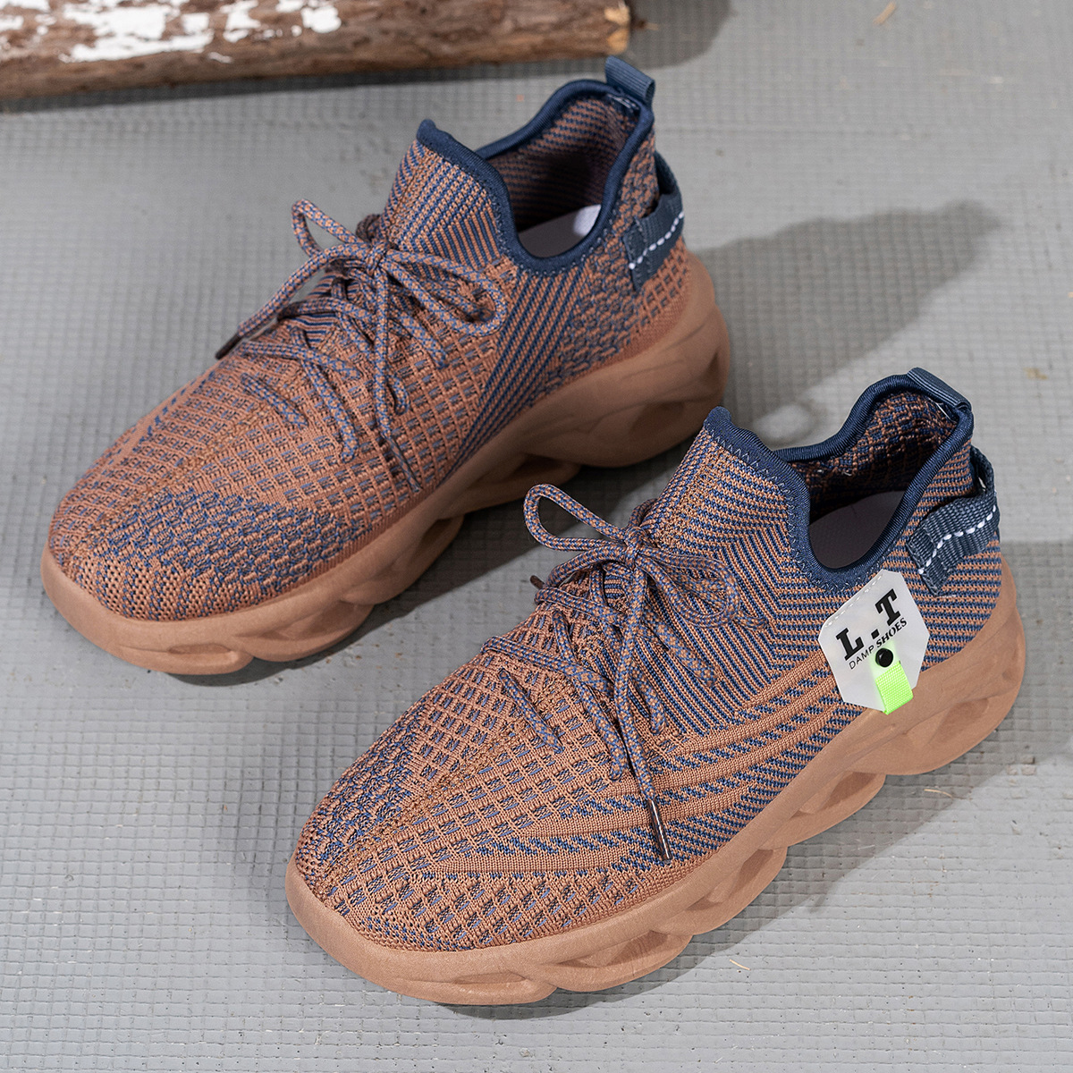 Men's Breathable Knit Cushioned Running Shoes detail 5