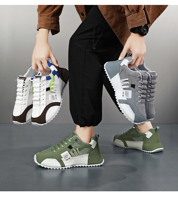 Zapatillas de deporte casual con plataforma y bloques de color para hombre detail 2