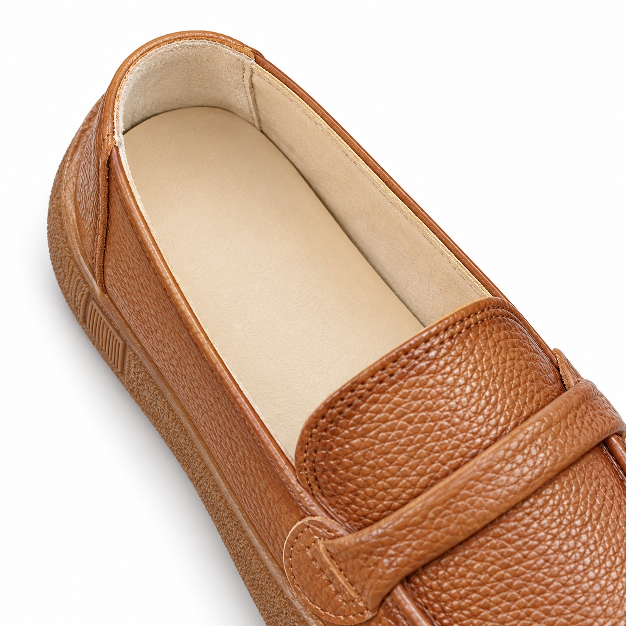 Women's Full-Grain Leather Chunky-Sole Loafer Flats 8
