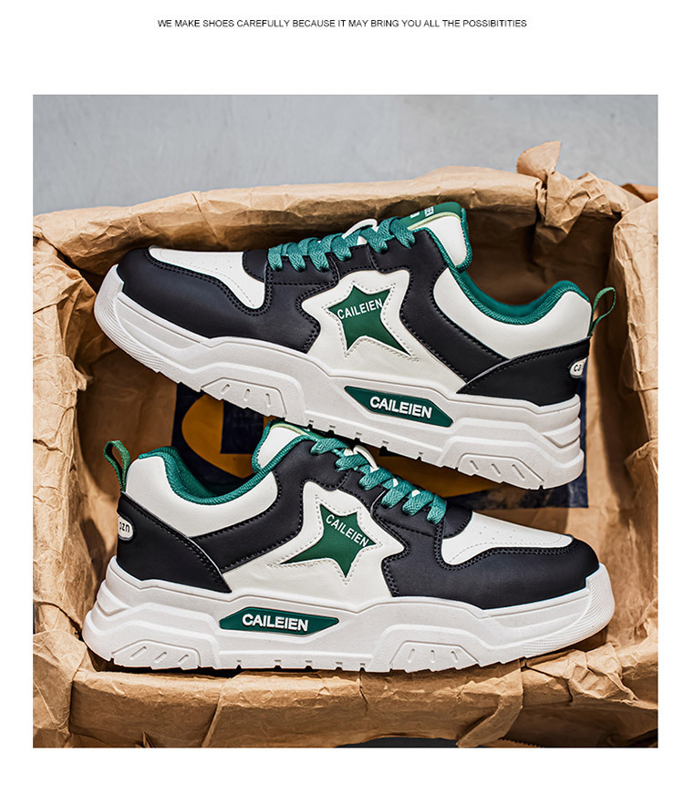 Sneakers casual da uomo stringate color-block detail 14