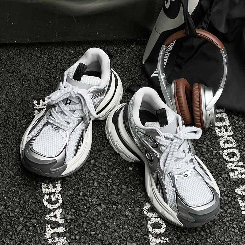 Unisex ademende platform sneakers met demping 5
