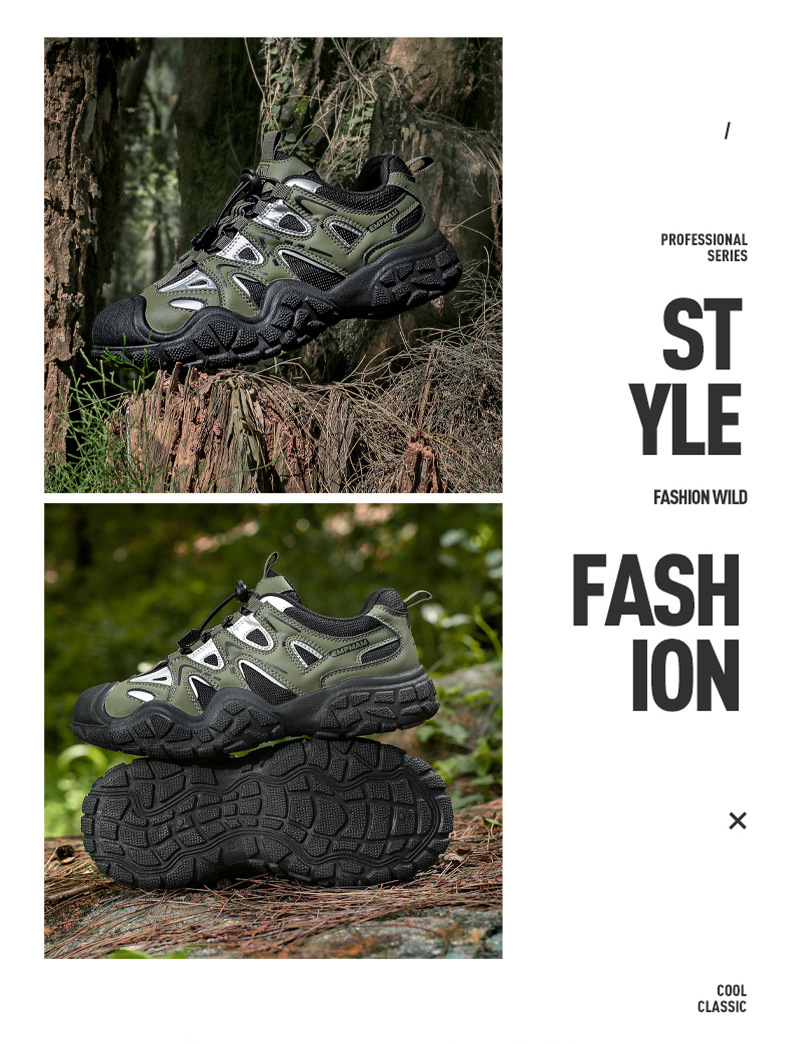 Unisex ademende outdoor trail sneakers met antislip detail 4