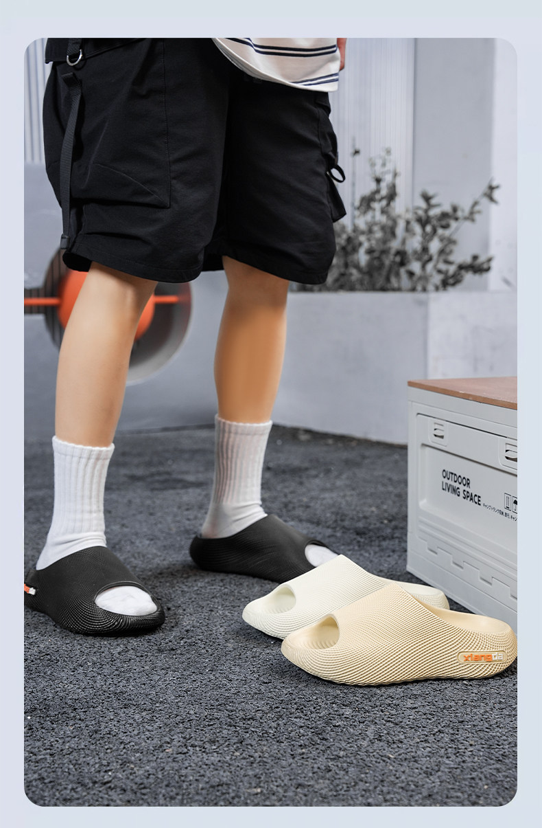 Unisex lichte gewatteerde EVA-pantoffels met open neus detail 3