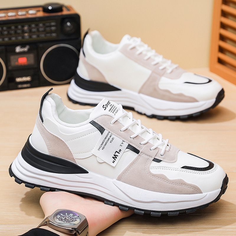 Schnürbare Freizeitschuhe im Colorblock-Design mit Plateausohle für Herren 4
