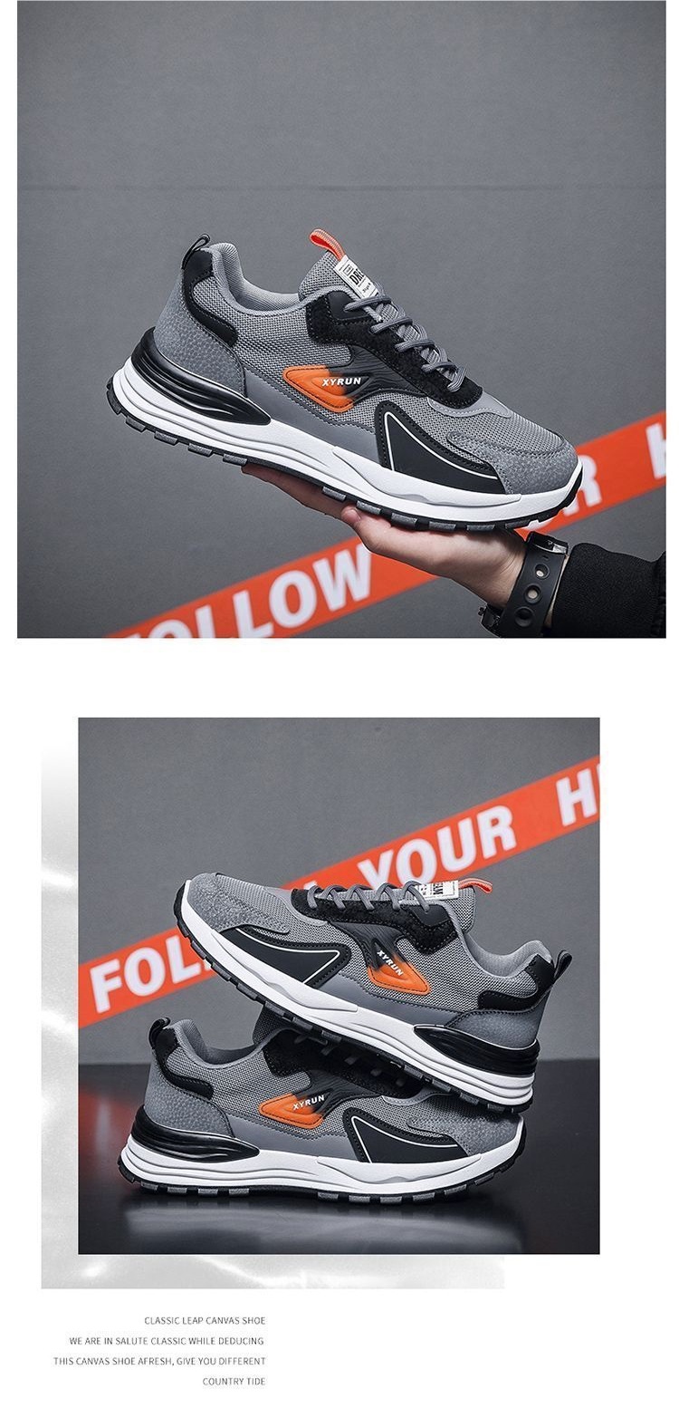 Scarpe da corsa da uomo traspiranti in mesh con lacci detail 4