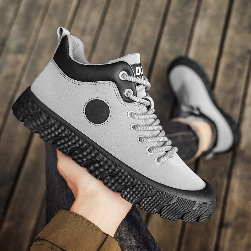 Men's Colorblock Non-Slip Platform Casual Shoes detail 7