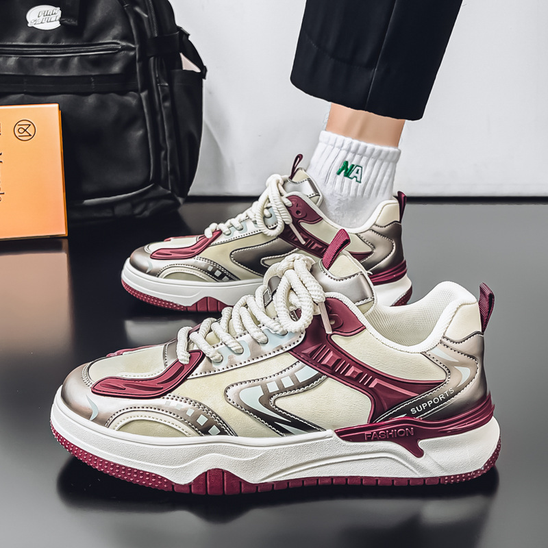Plateau-Sneaker für Herren mit Colorblock & Schnürung 3