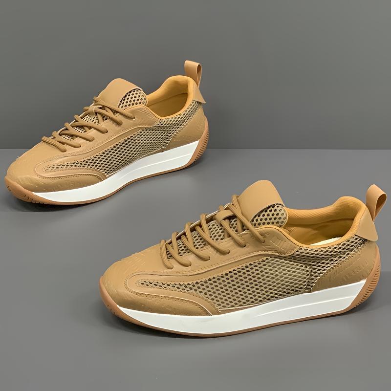 Atmungsaktive Herren-Freizeitschuhe aus Mesh mit Schnürung & Plateau detail 11