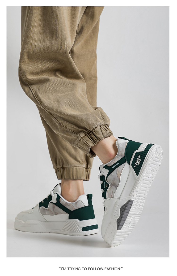 Men's Colorblock Lace-Up Casual Platform Sneakers detail 8